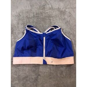SHEFIT Ultimate Sports Bra Royal Blue Pink Adjustable Straps Womens 6Luxe